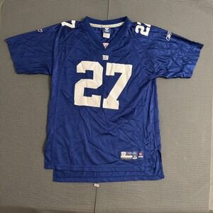 Reebok NFL New York Giants Brandon Jacobs 27 Jersey Blue Youth XL 18-20